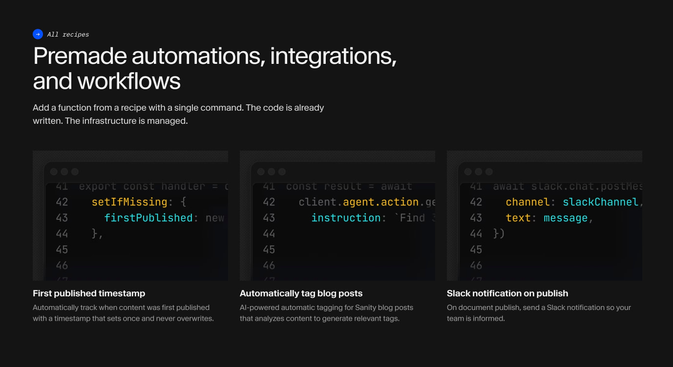 Compute & AI | Sanity captured website design
