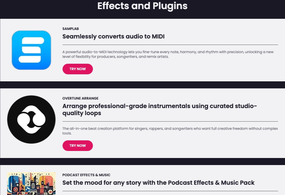 audio.com - a better way to upload and share audio online captured website design