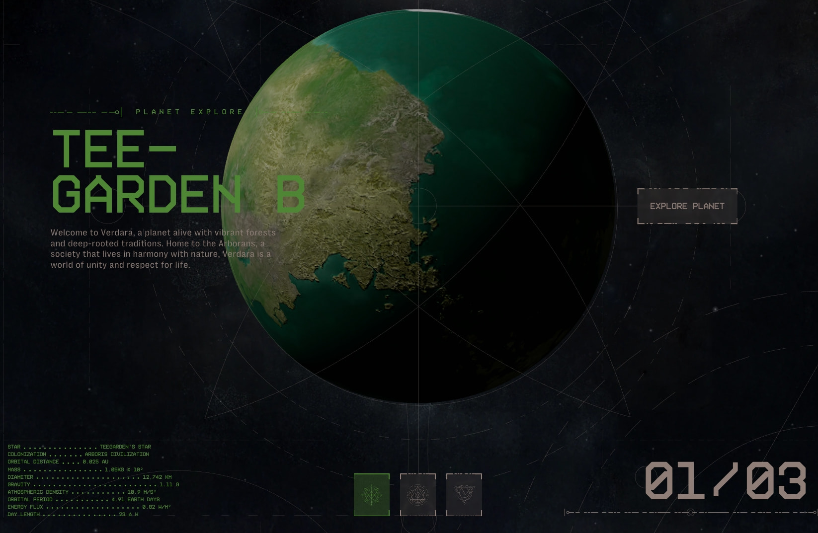 Astral Frontier | A Journey Across Distant Worlds captured website design