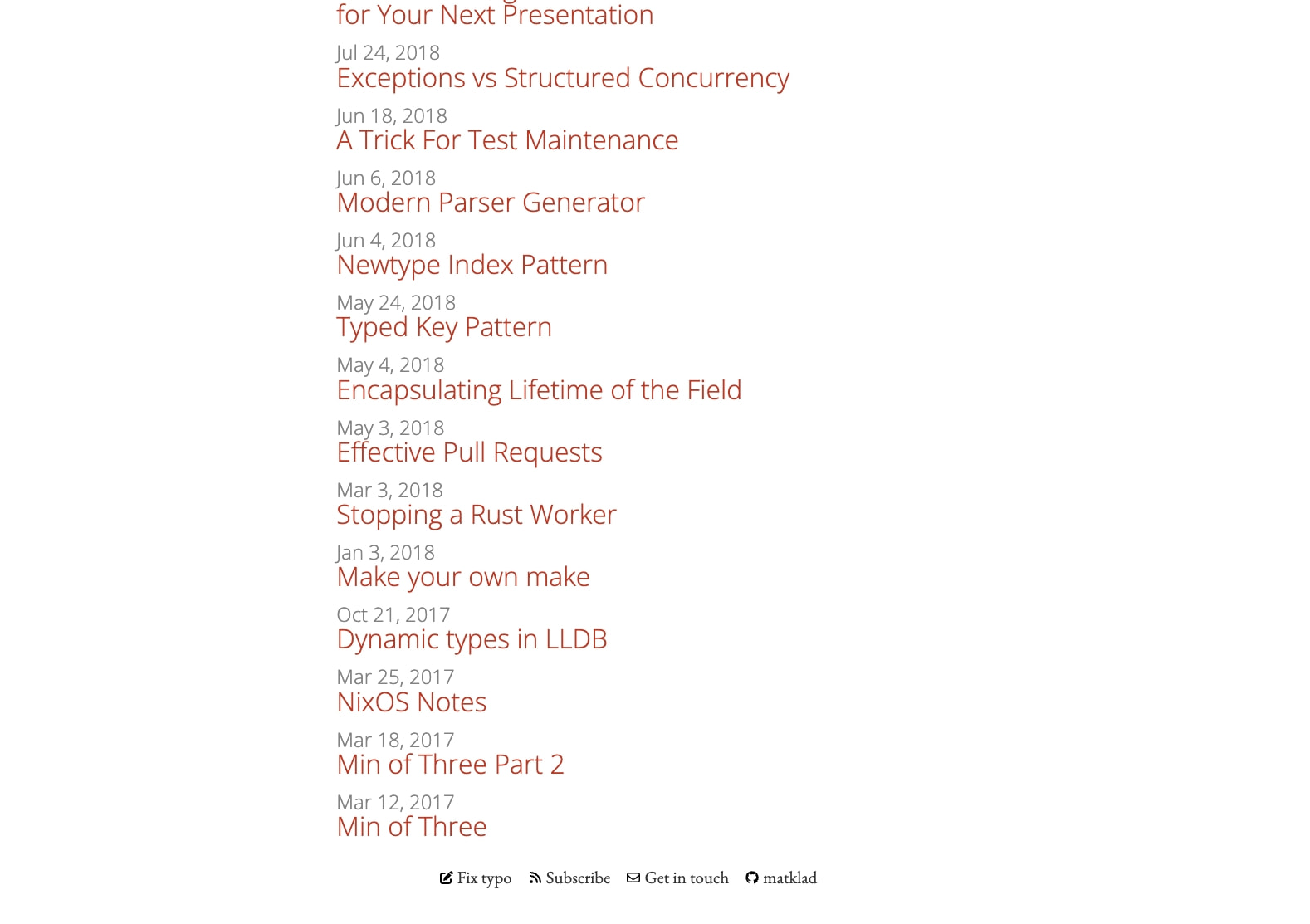 matklad captured website design