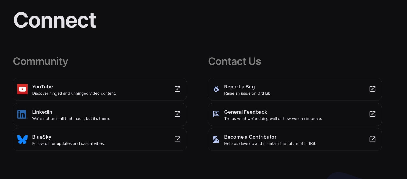 LiftKit: The UI Framework for Perfectionists by Chainlift.io captured website design