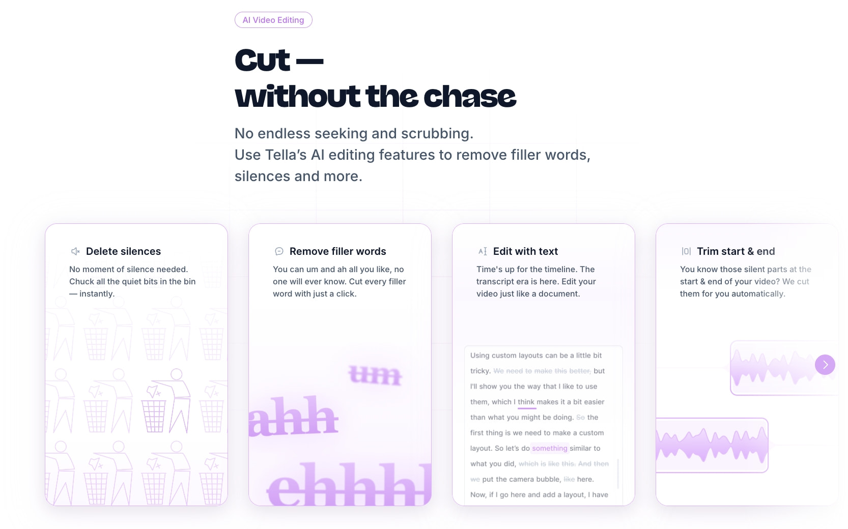 Tella — Online Screen Recorder for Mac & Windows captured website design