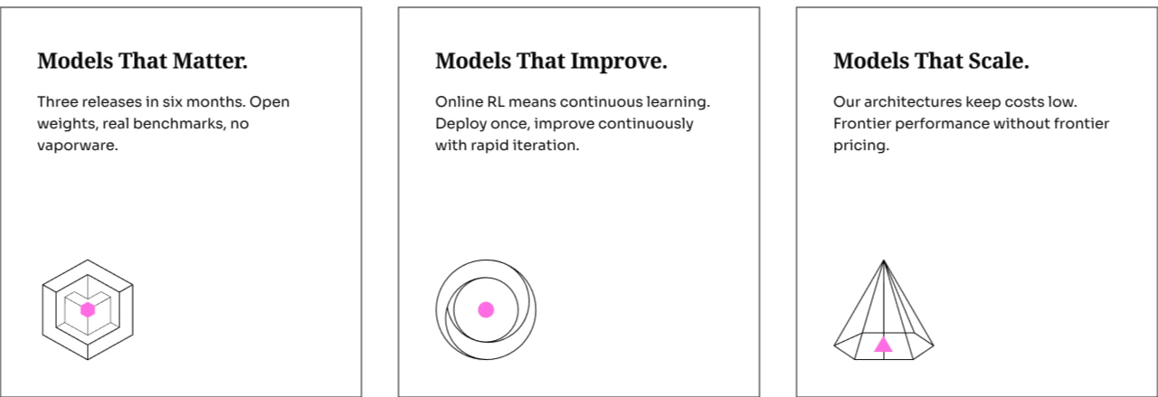 Arcee AI captured website design