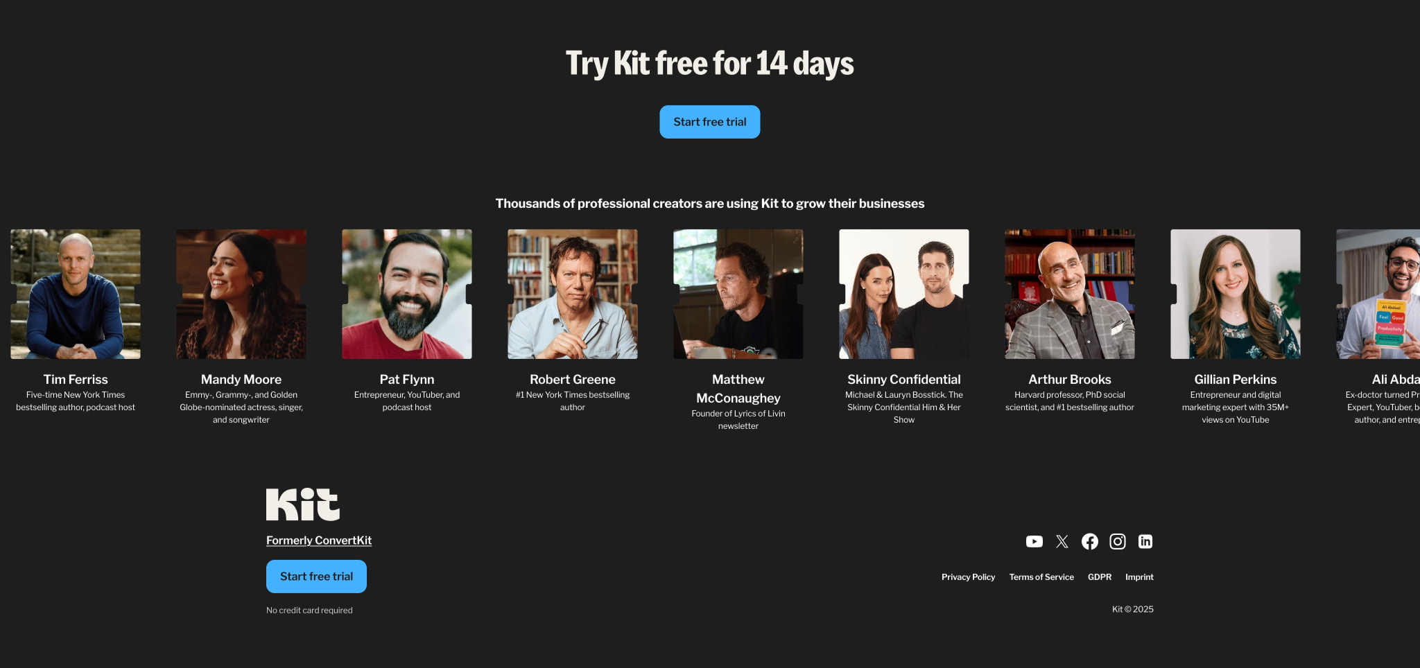 Email Platform for Creators – Launch & Grow with Kit captured website design