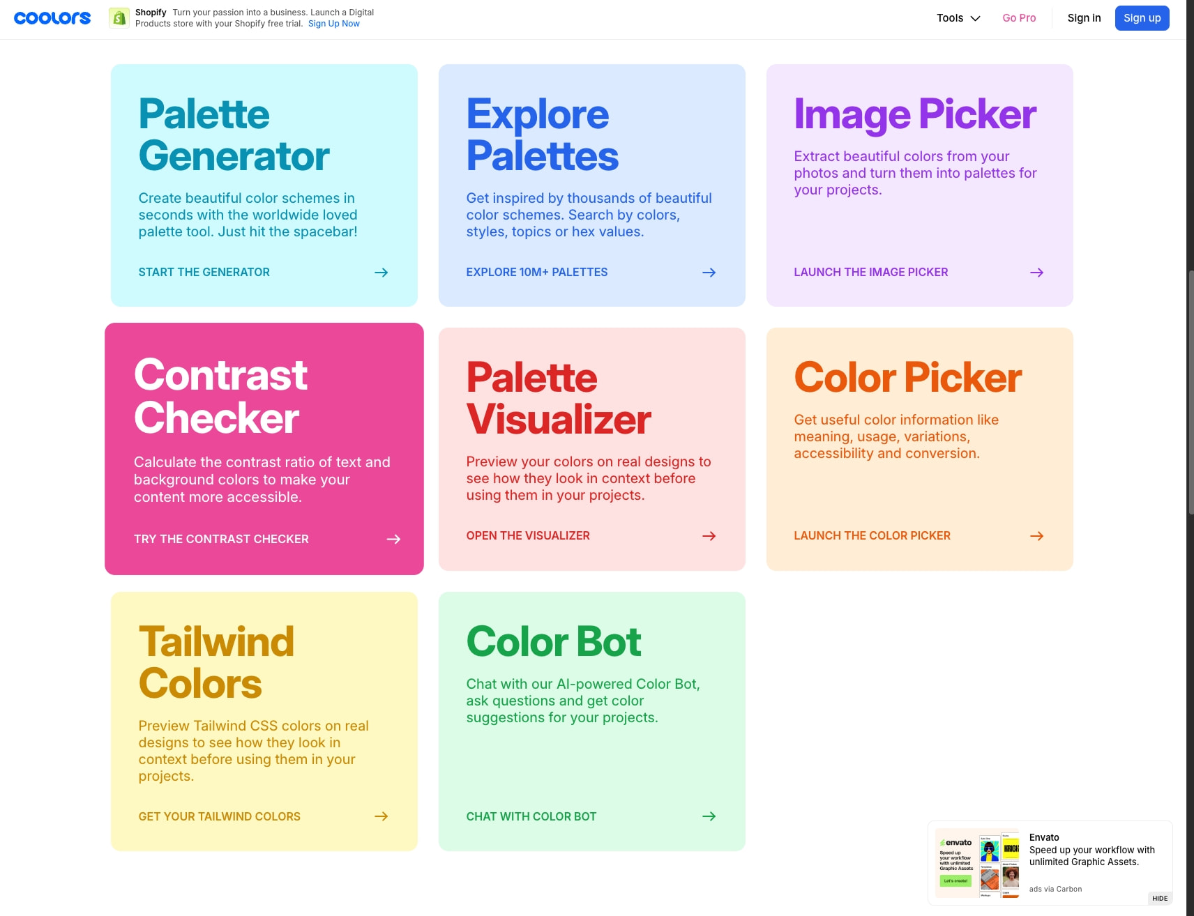 Home — feature card grid captured website design