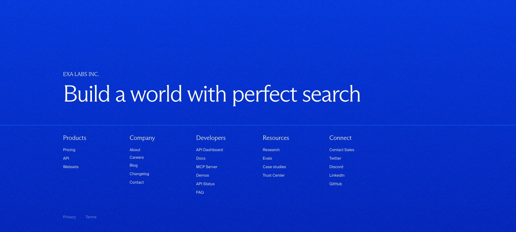 Exa Pricing | AI Search Engine & Semantic Search Technology captured website design