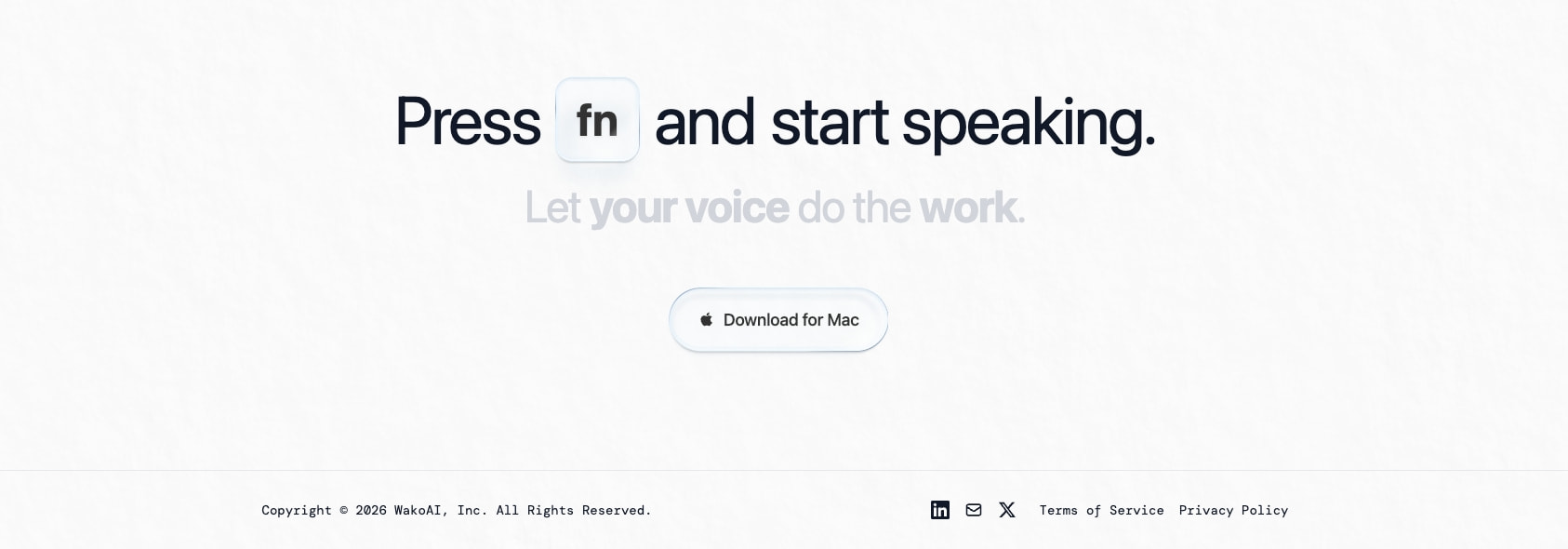 VoiceOS - Instant writing in all your apps captured website design