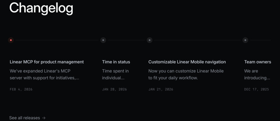 Linear – The system for product development captured website design