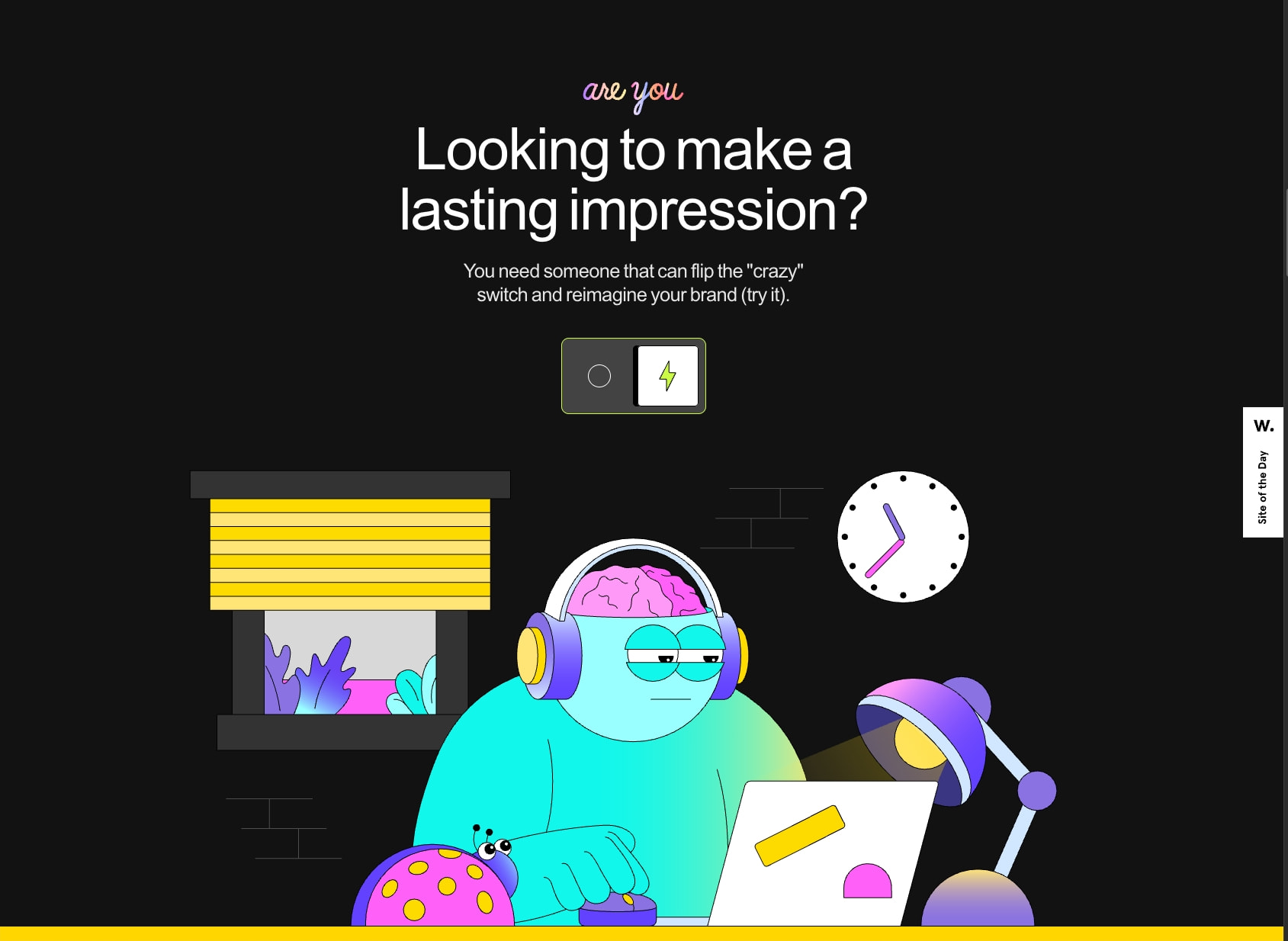 Design That's Crazy Good – Crazy Creative captured website design