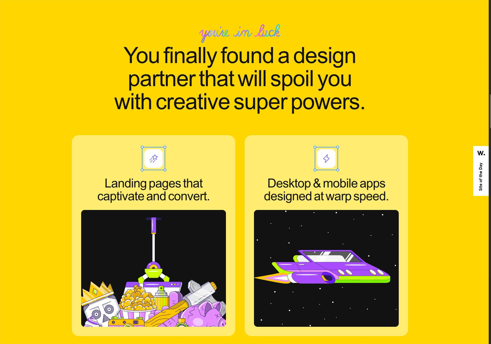 Design That's Crazy Good – Crazy Creative captured website design