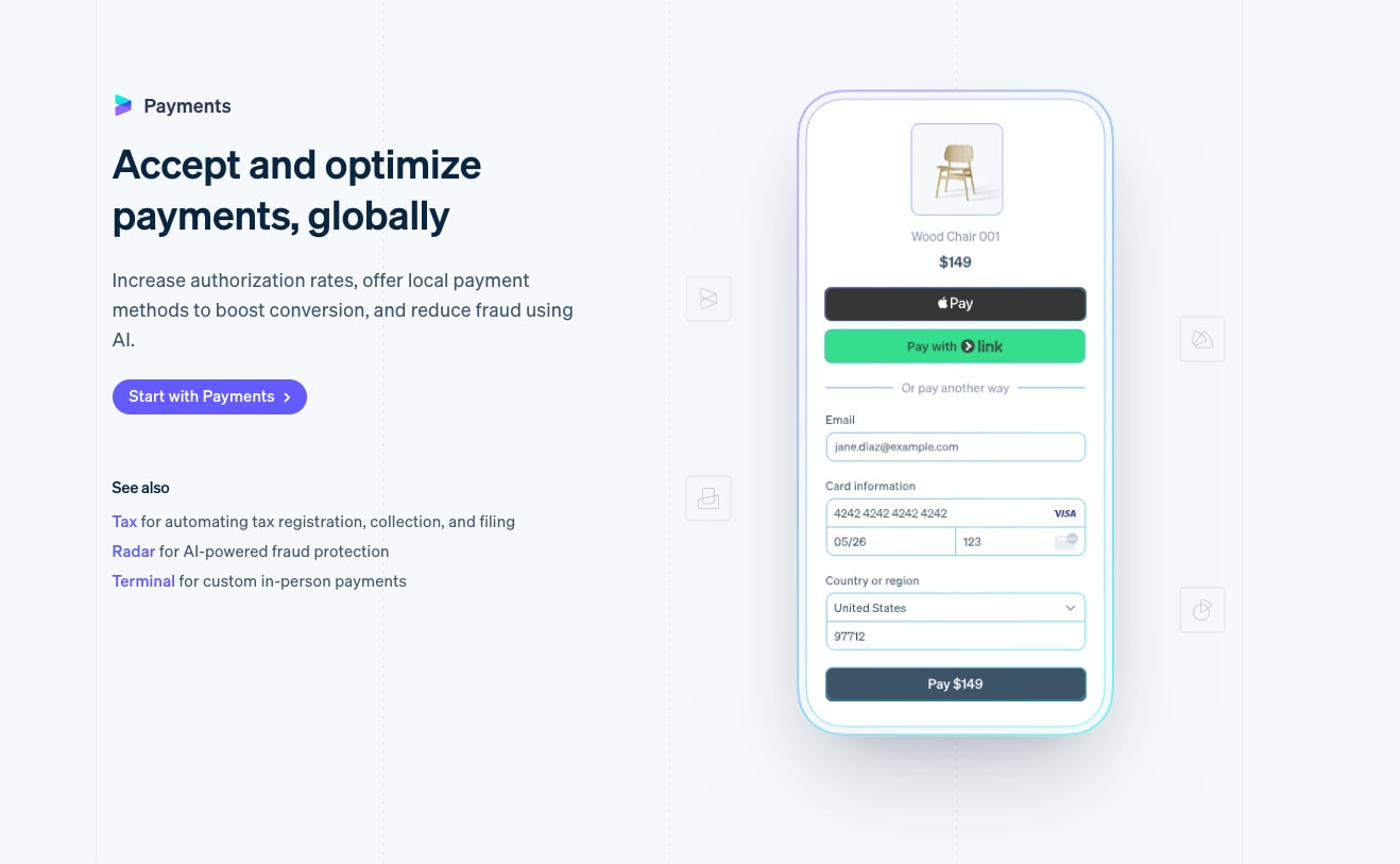 Stripe | Financial Infrastructure to Grow Your Revenue captured website design