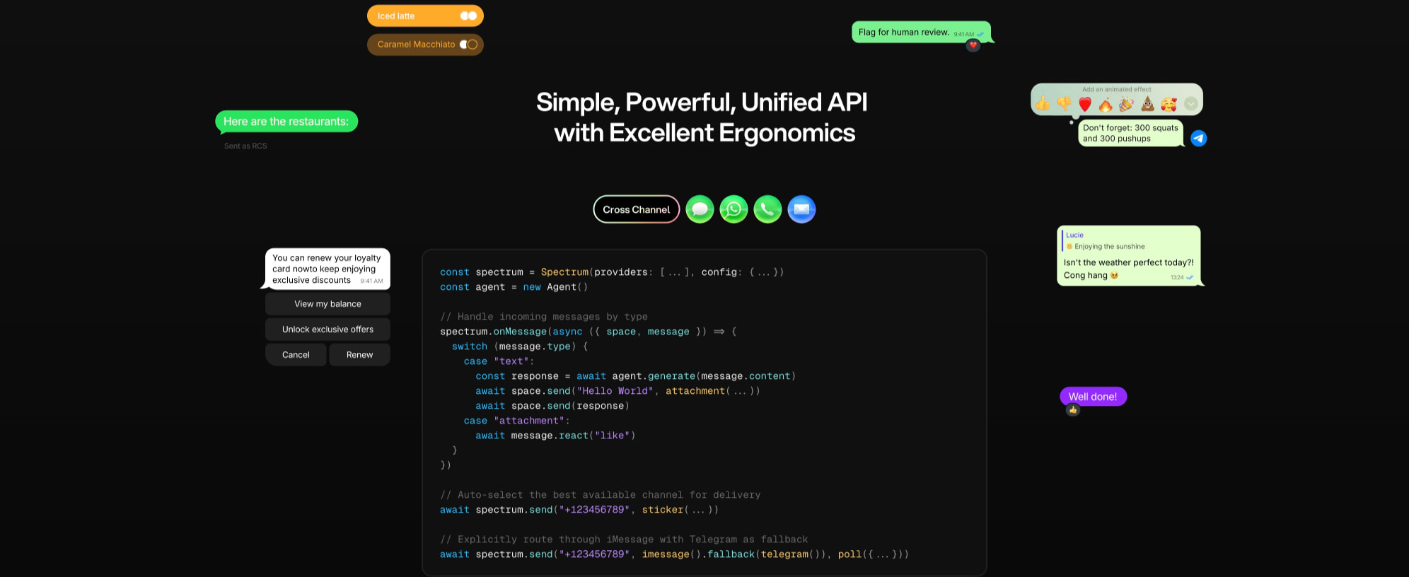 Spectrum | Photon captured website design