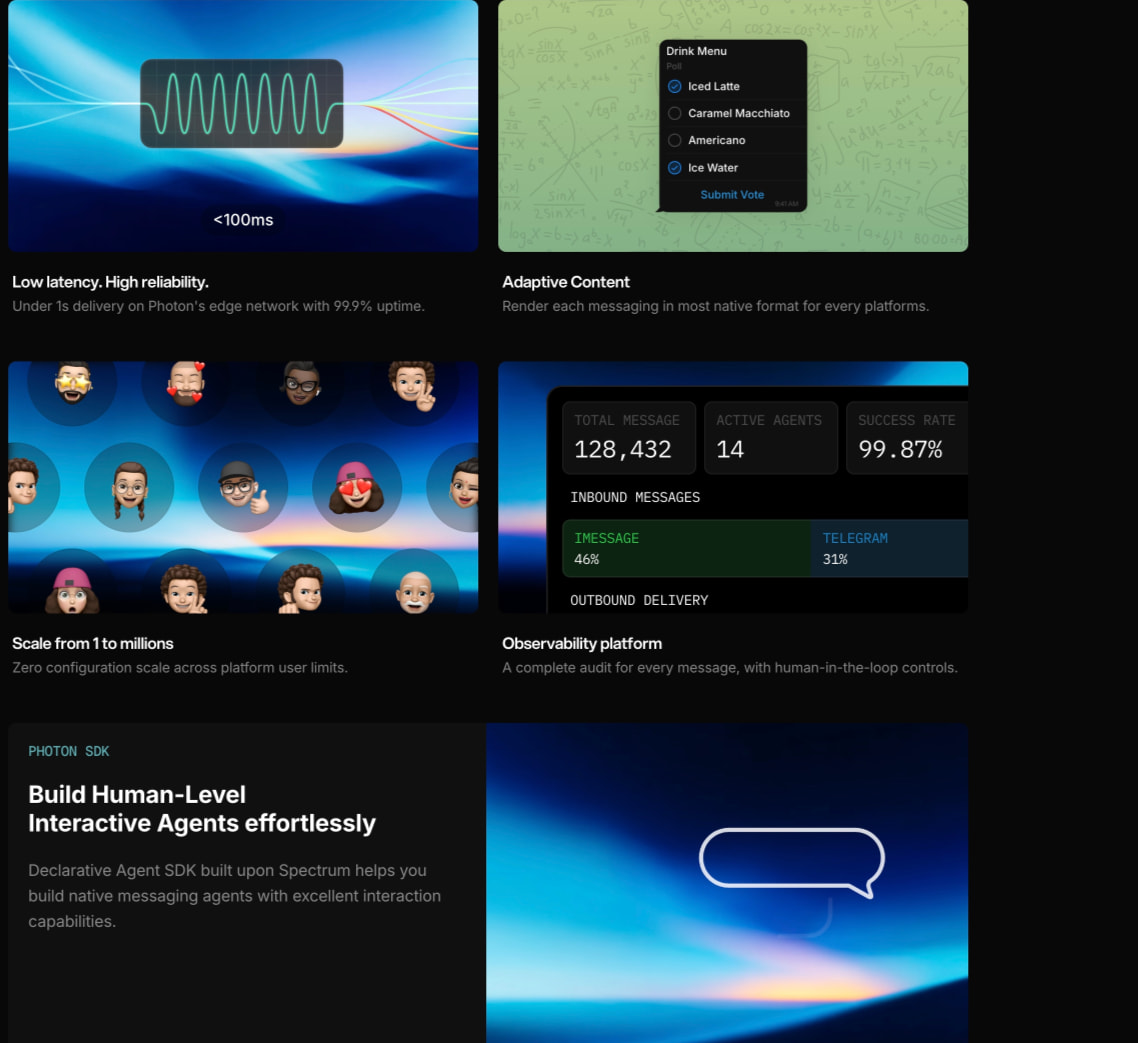 Spectrum | Photon captured website design