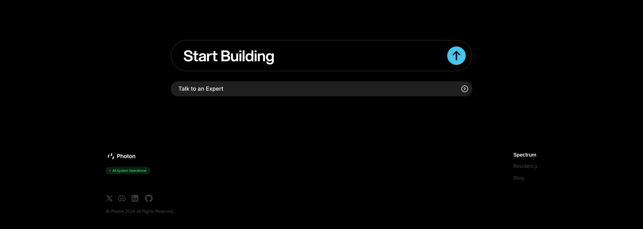 Spectrum | Photon captured website design