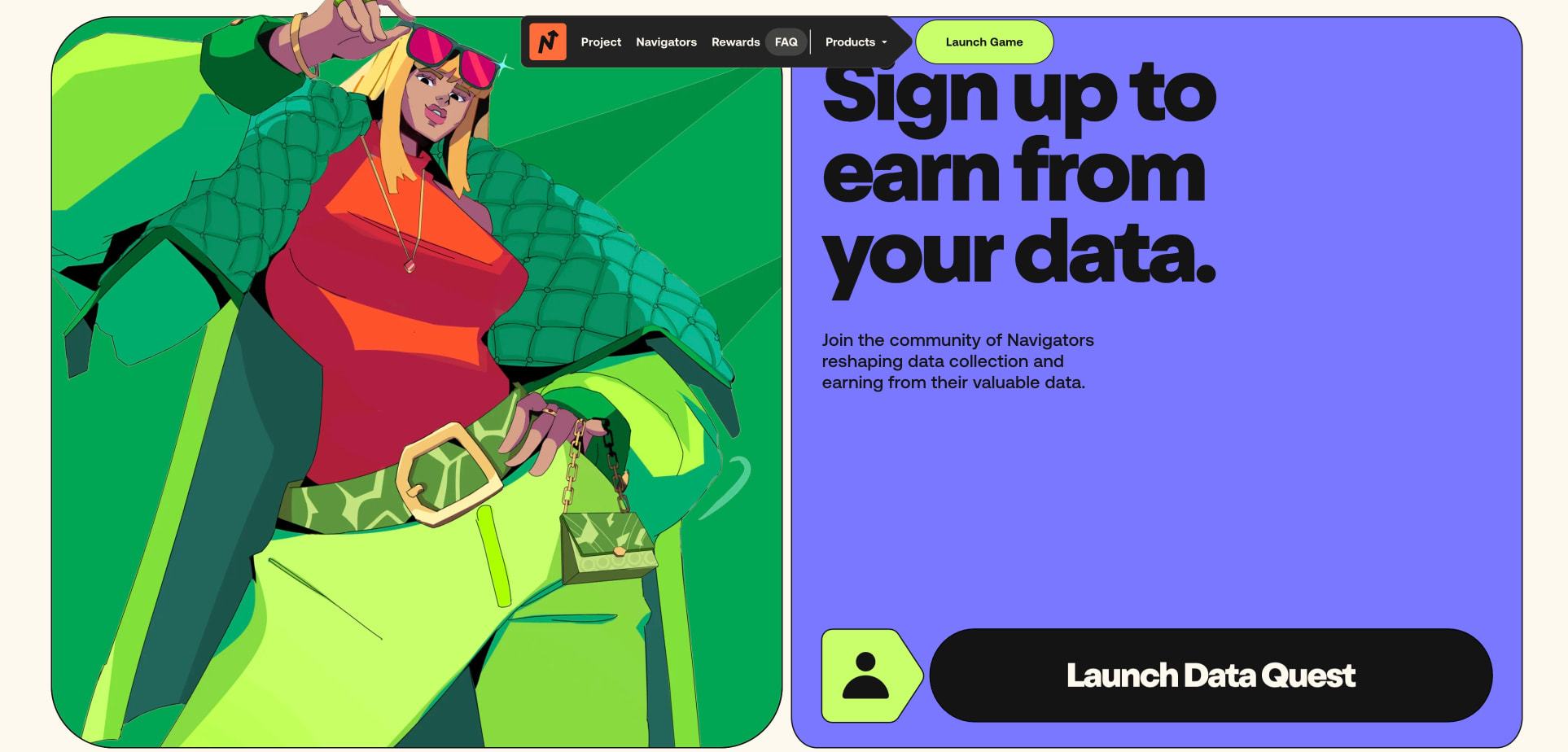 Navigate captured website design