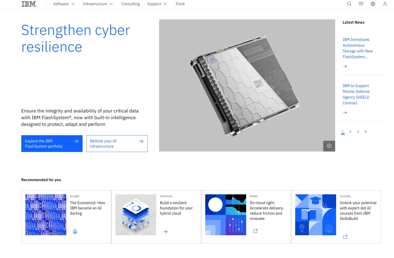 IBM captured website design