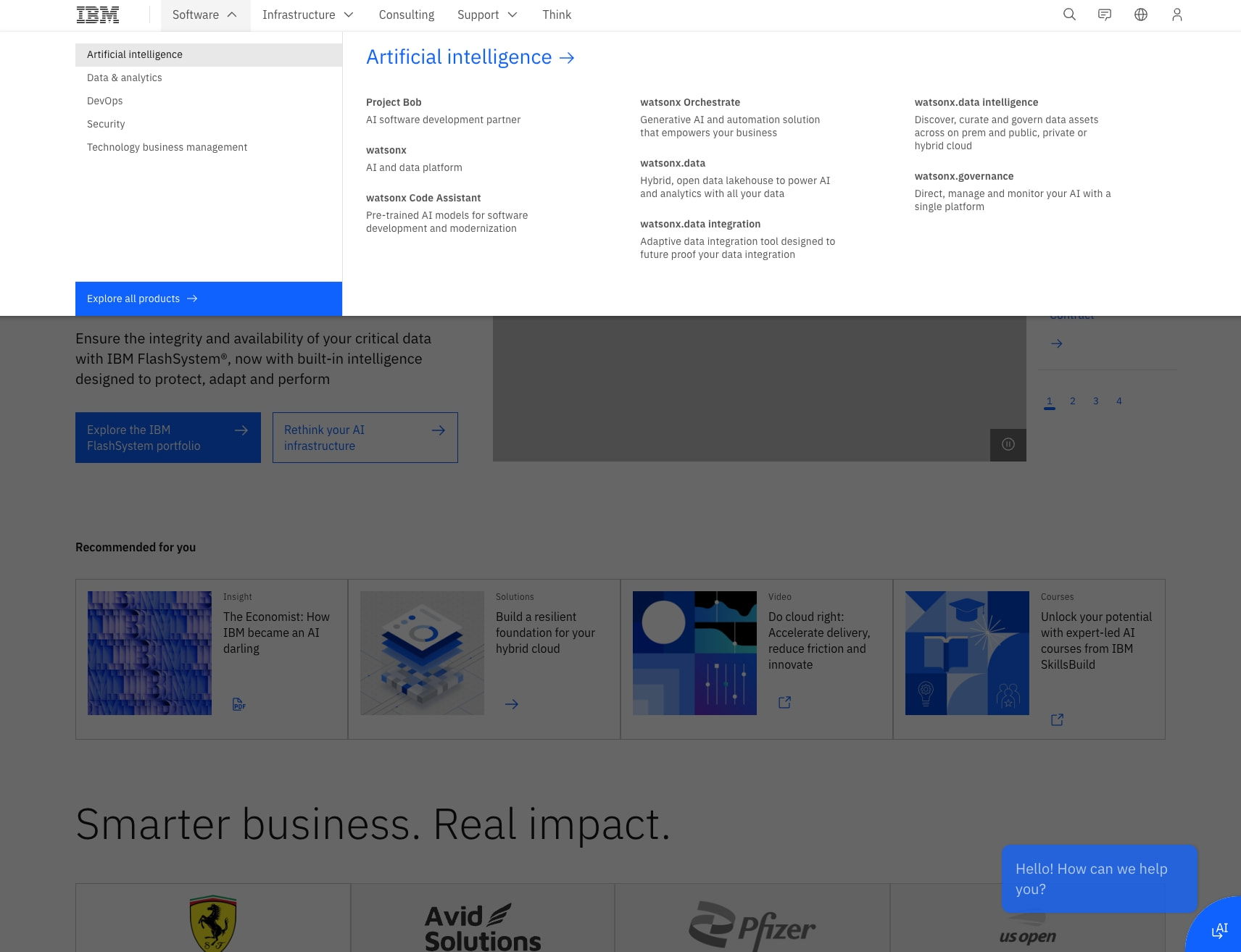 IBM captured website design