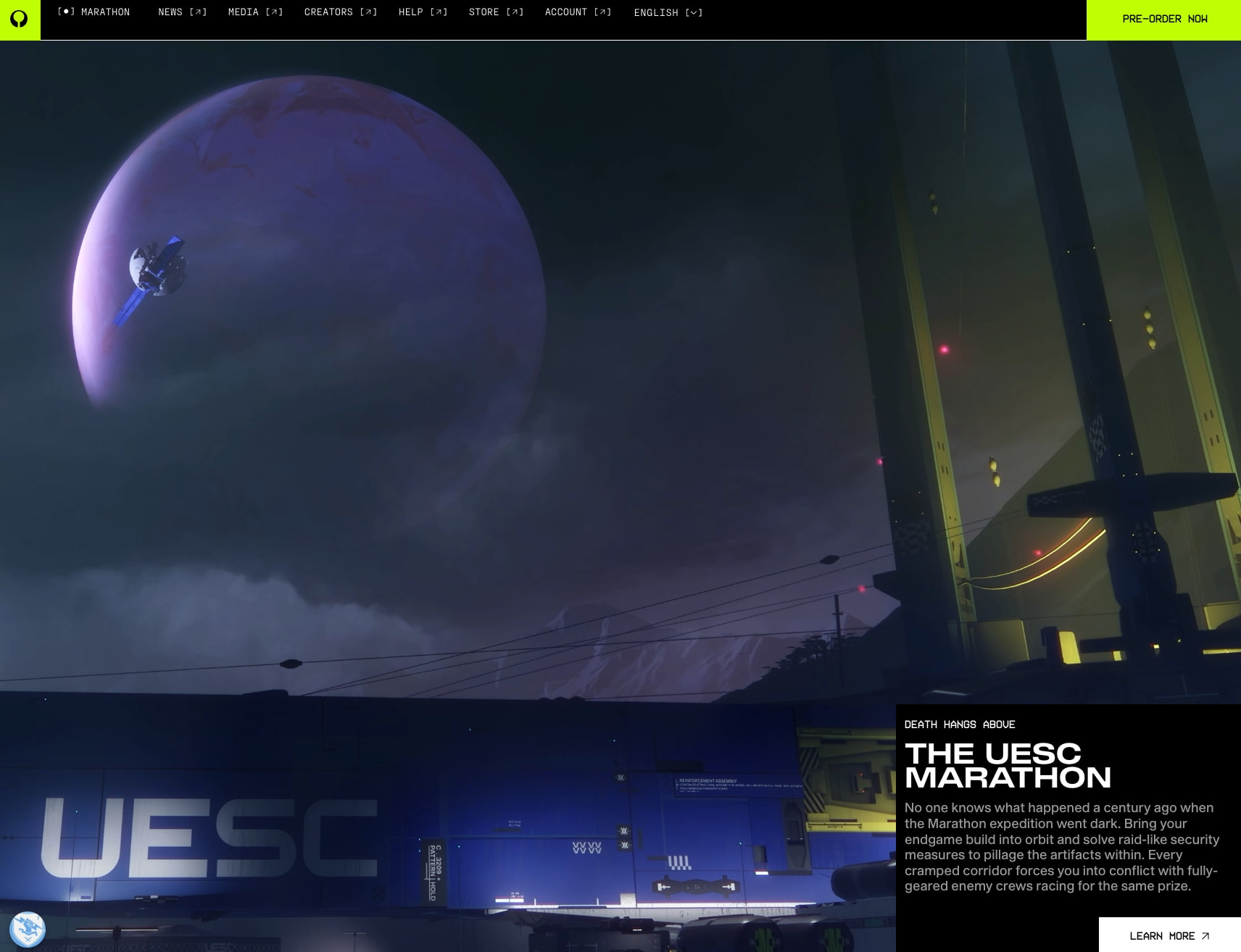 Marathon | Homepage captured website design