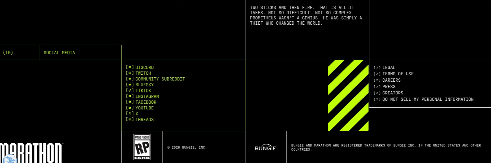 Marathon | Homepage captured website design