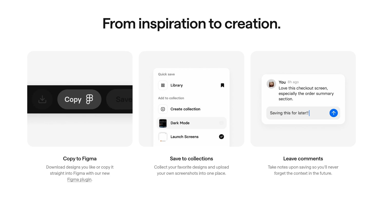Mobbin — UI & UX design inspiration for mobile & web apps captured website design