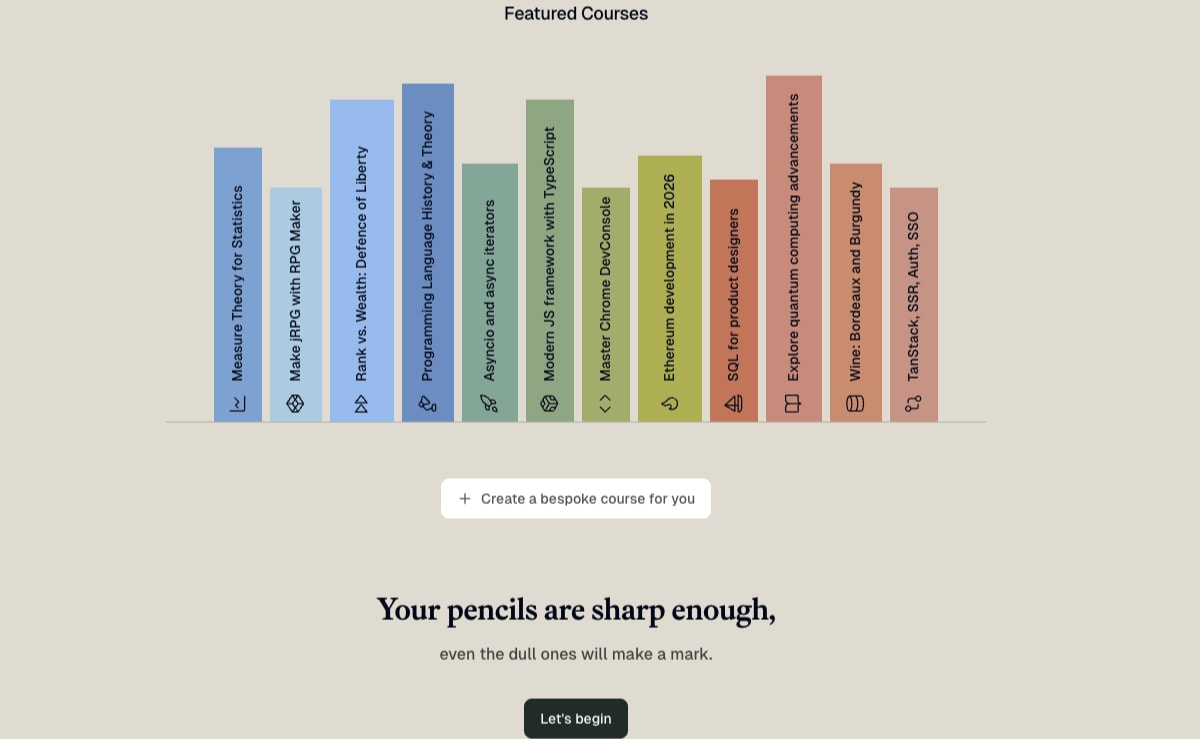 Grasp - Learning Made Personal captured website design