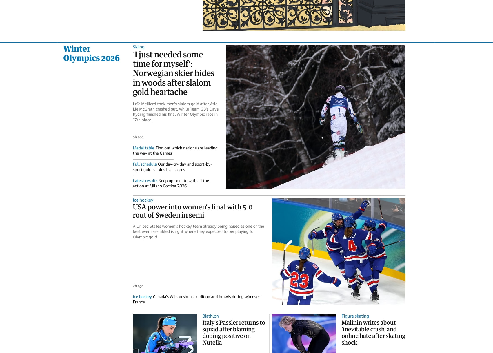 Latest news, sport and opinion from the Guardian captured website design