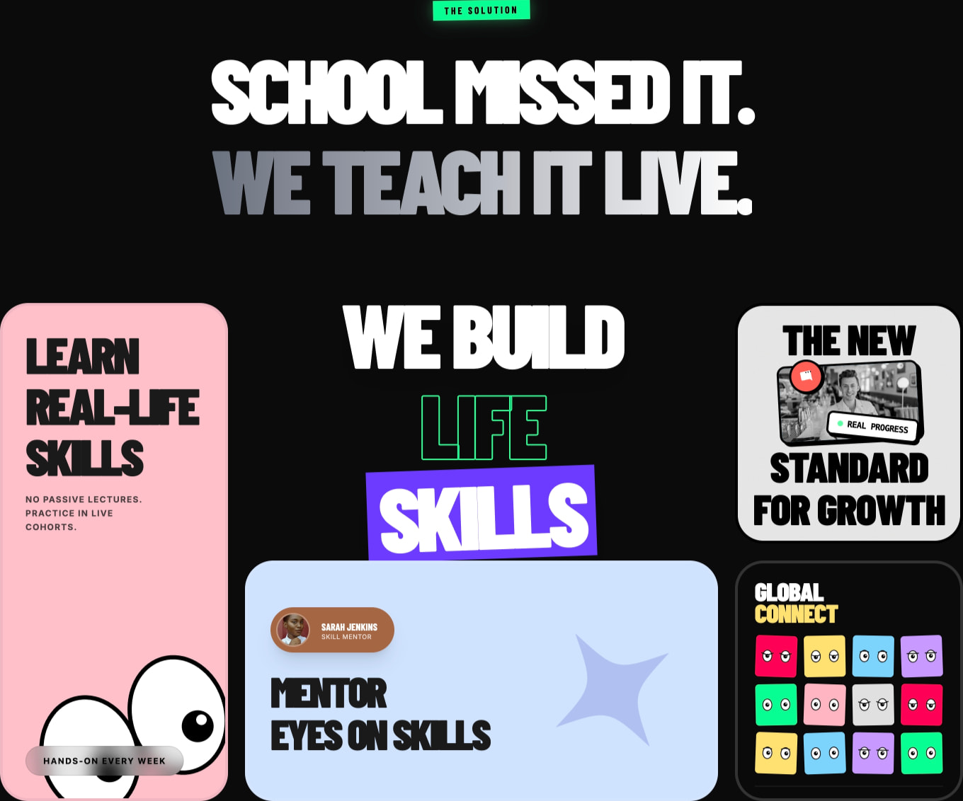 Skill Shrek captured website design