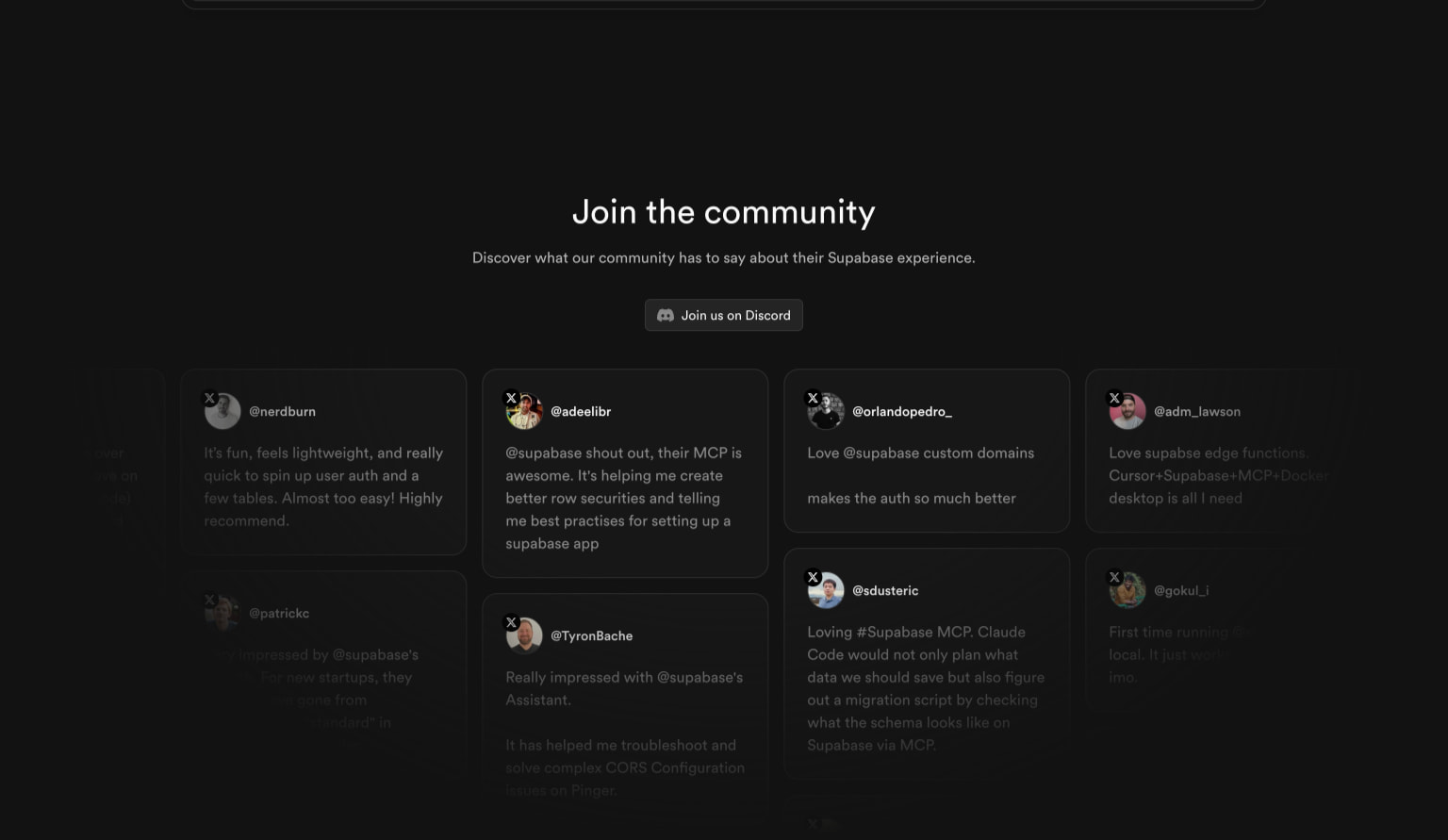 Supabase | The Postgres Development Platform. captured website design