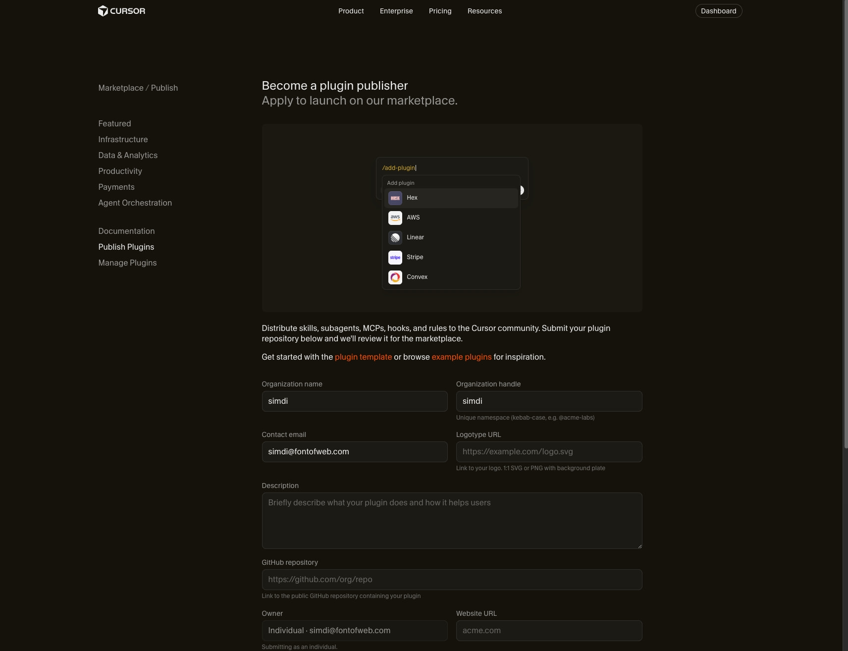 Cursor - The best way to code with AI captured website design
