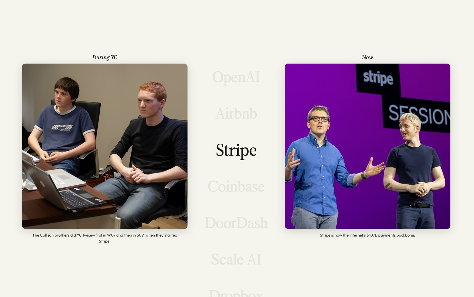 Y Combinator captured website design
