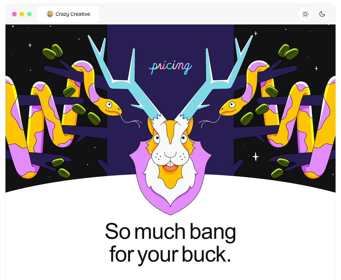 Design That's Crazy Good – Crazy Creative captured website design