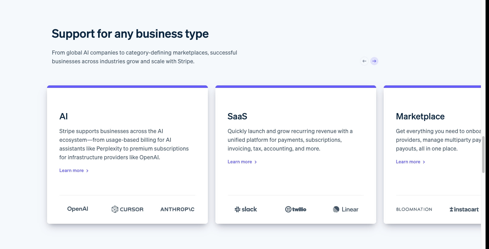 Stripe | Financial Infrastructure to Grow Your Revenue captured website design