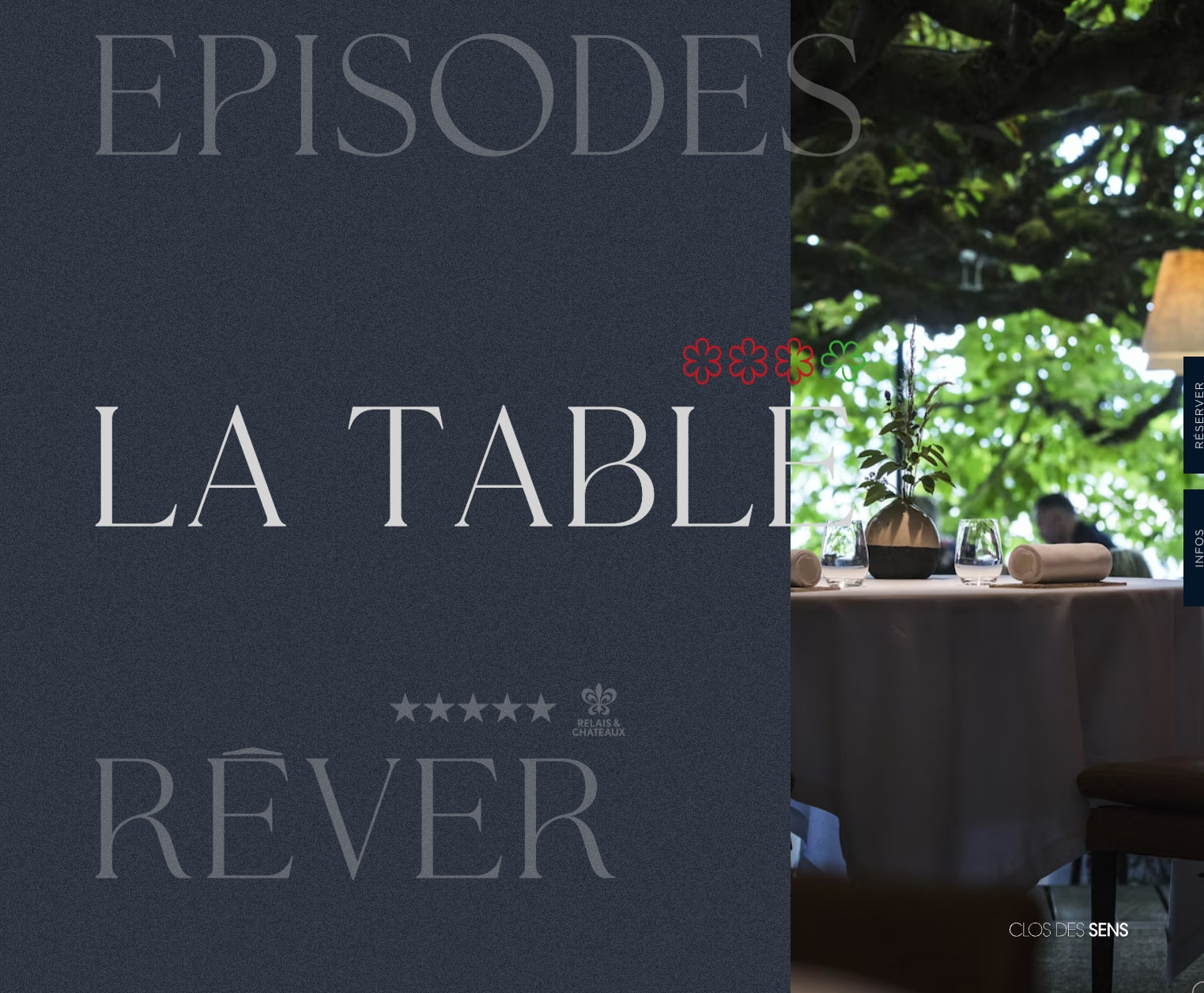 Le Clos des Sens | Restaurant 3 étoiles et Hôtel Relais & Châteaux à Annecy captured website design