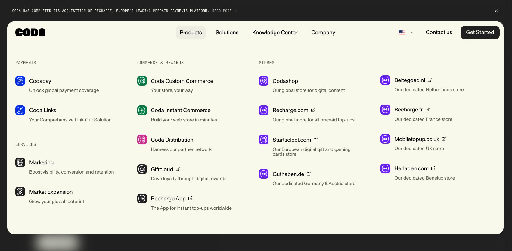 Your MoR Solution for Global Expansion | Coda captured website design