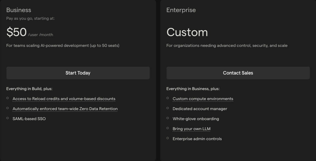 Warp Pricing: Terminal, Agents & Cloud Platform captured website design