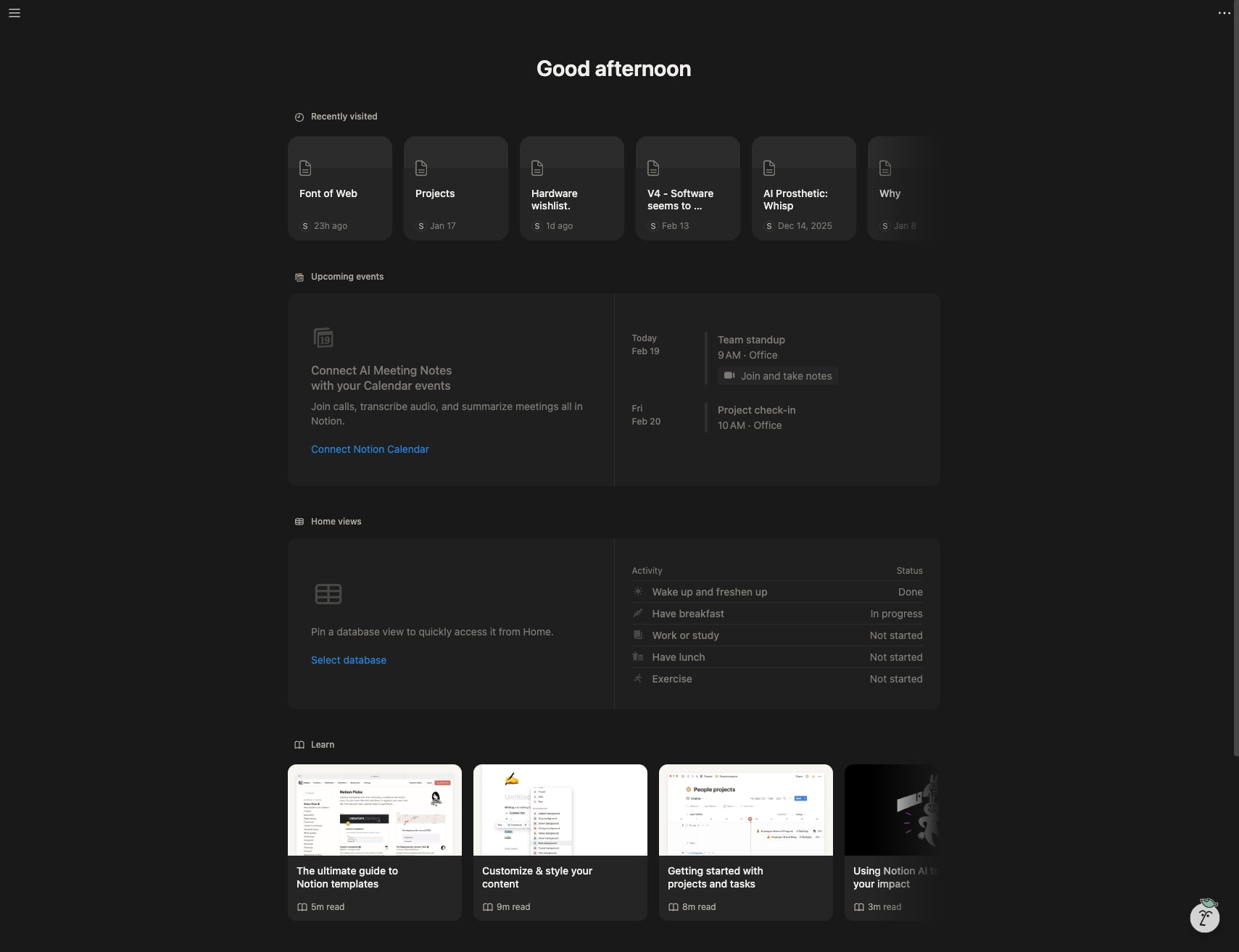 Home | Notion captured website design