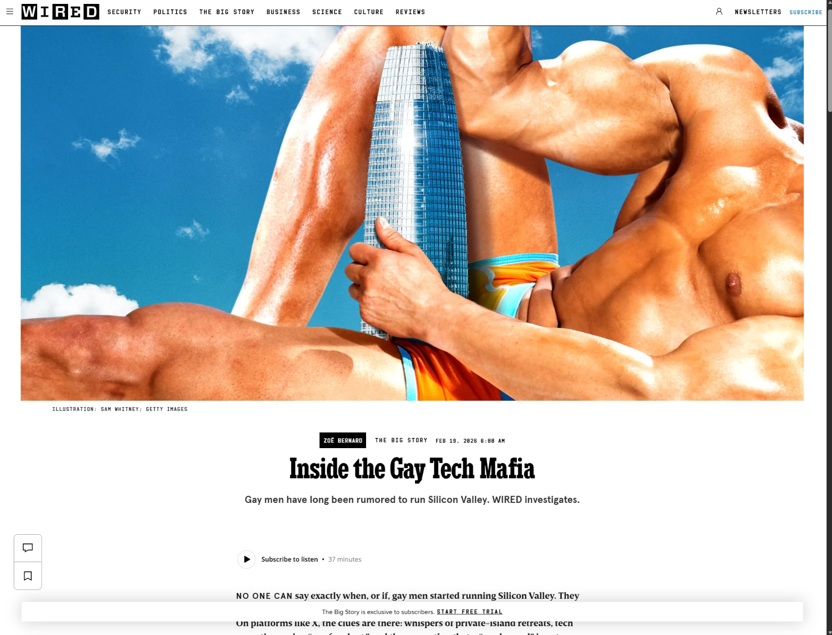 Inside the Gay Tech Mafia | WIRED captured website design