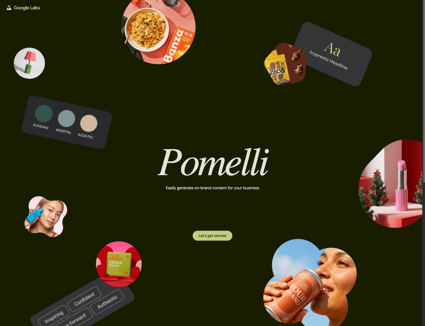 Pomelli by Google Labs captured website design