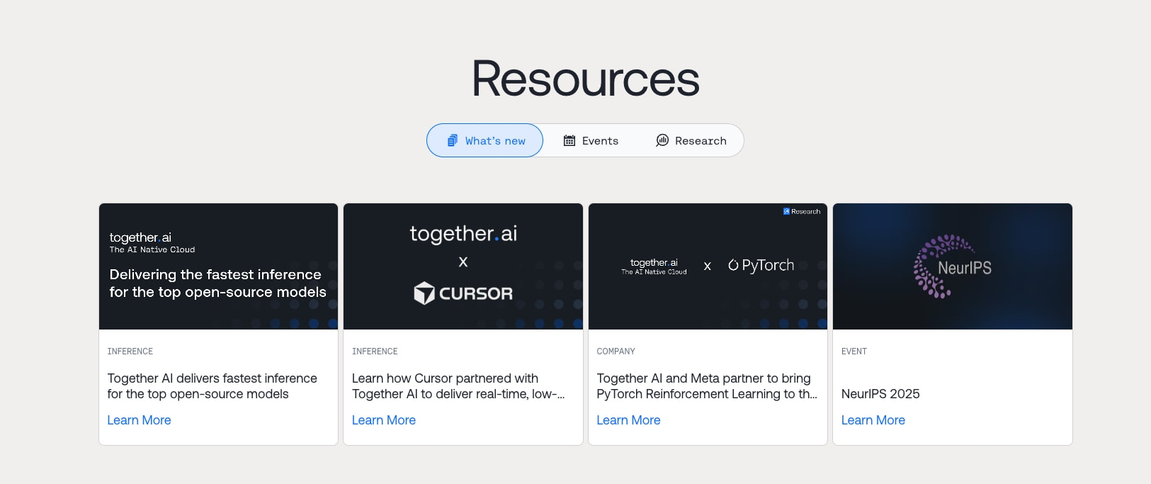 Together AI | The AI Native Cloud captured website design