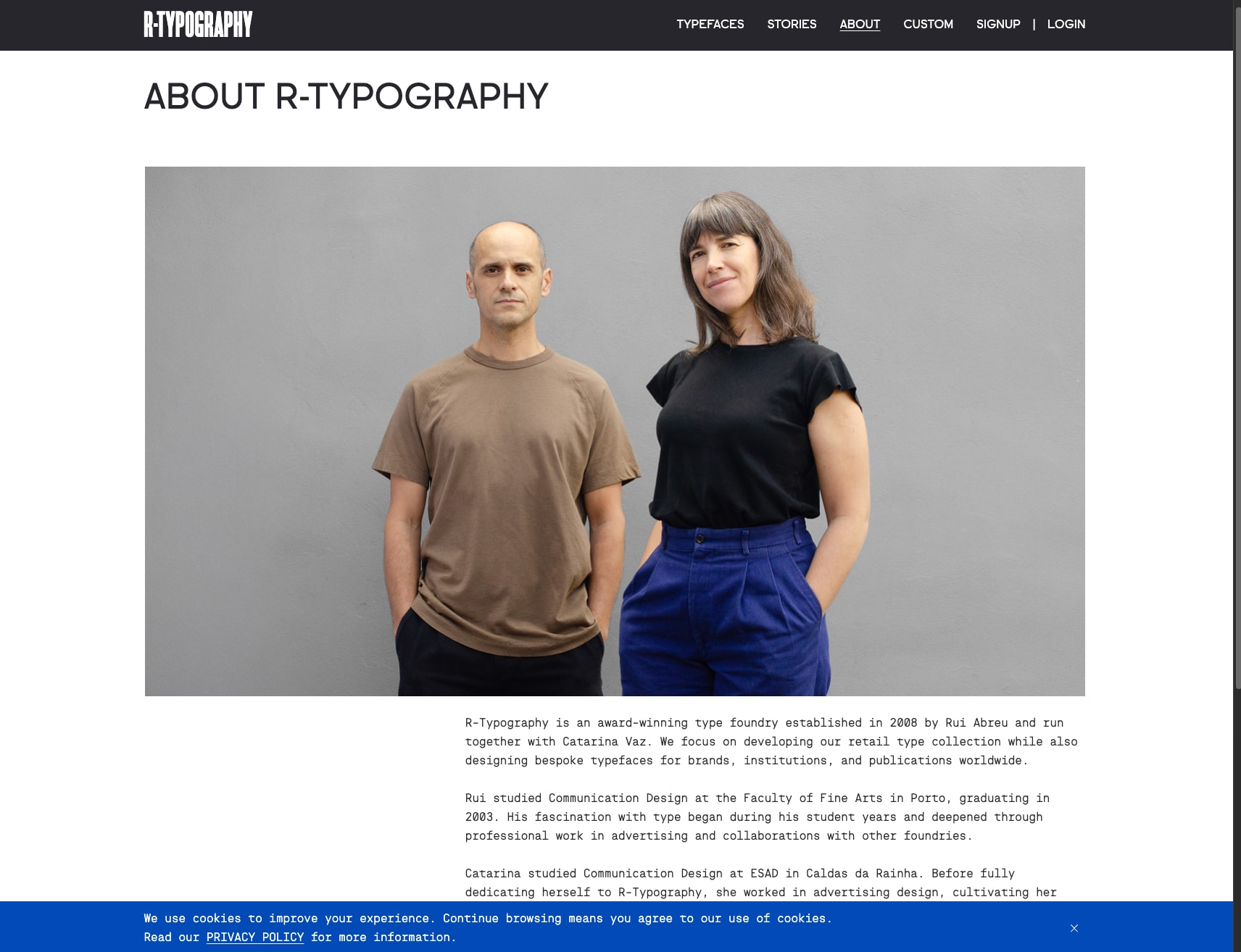 ABOUT R-TYPOGRAPHY | R-Typography captured website design