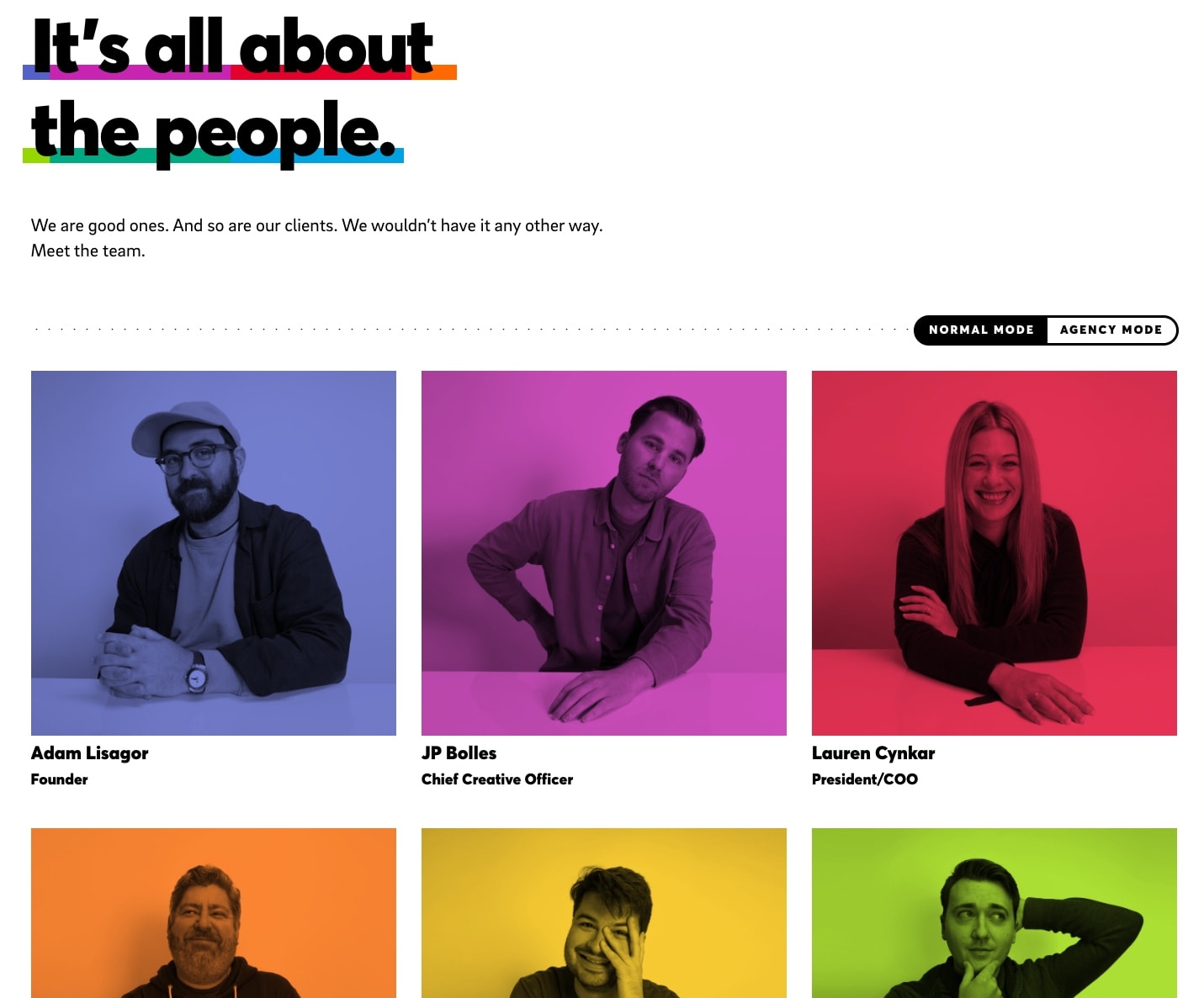 About - Sandwich captured website design