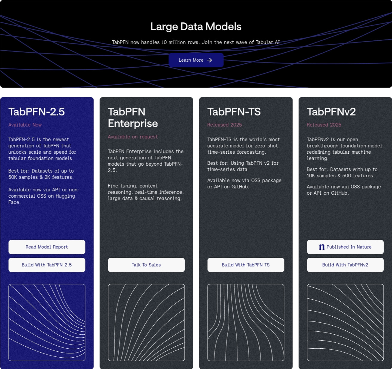 Prior Labs captured website design