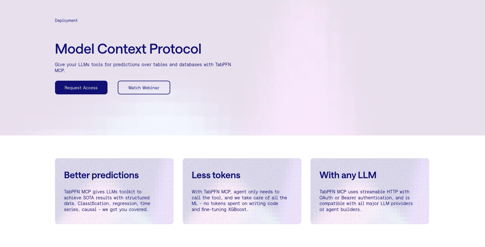 Prior Labs captured website design