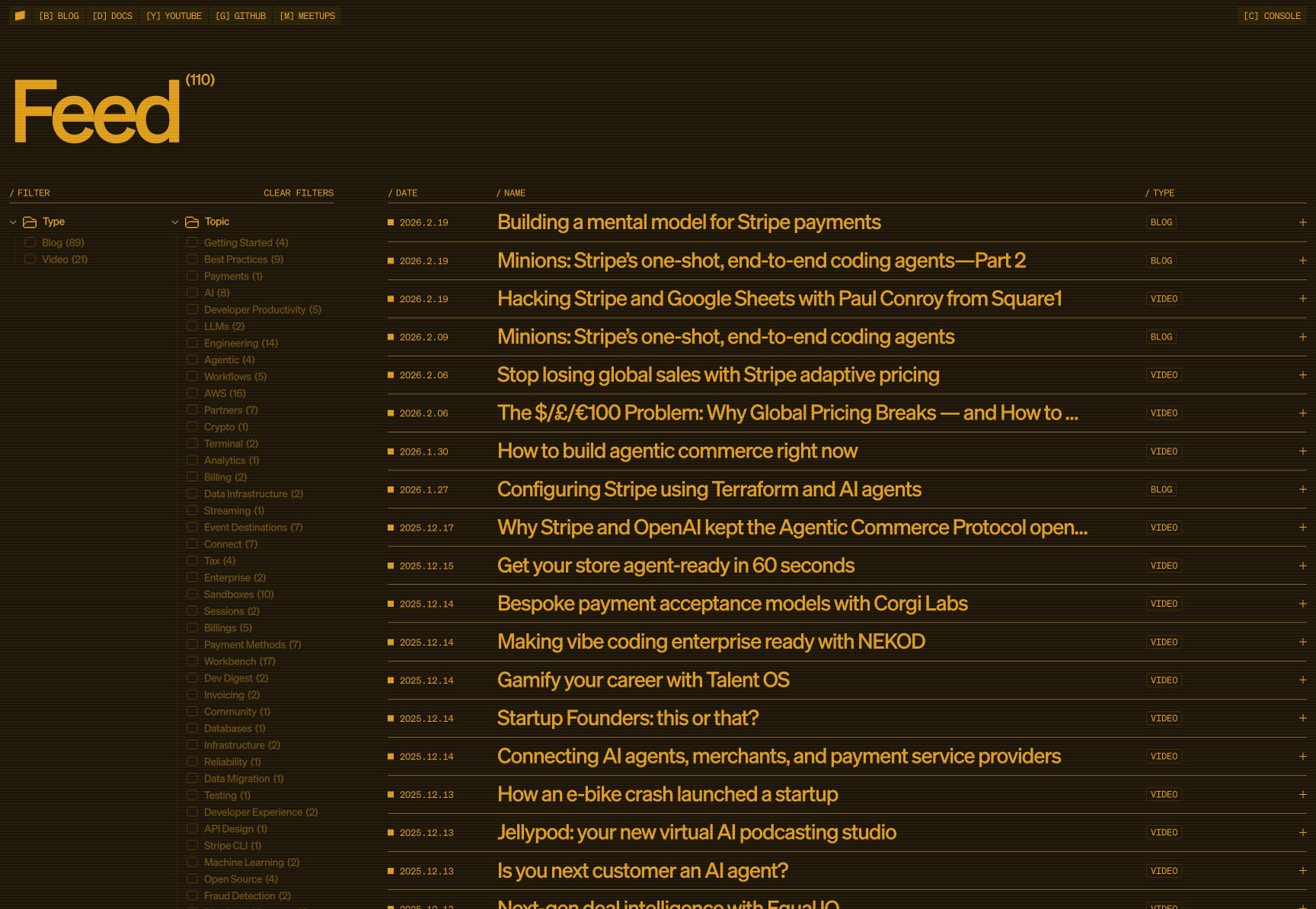 Stripe Dot Dev captured website design