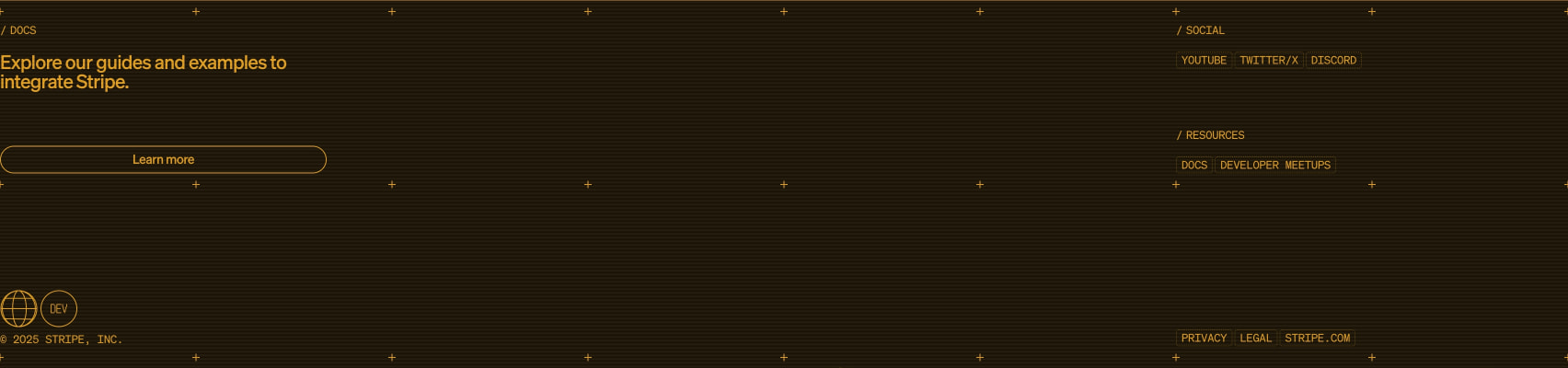 Stripe Dot Dev captured website design
