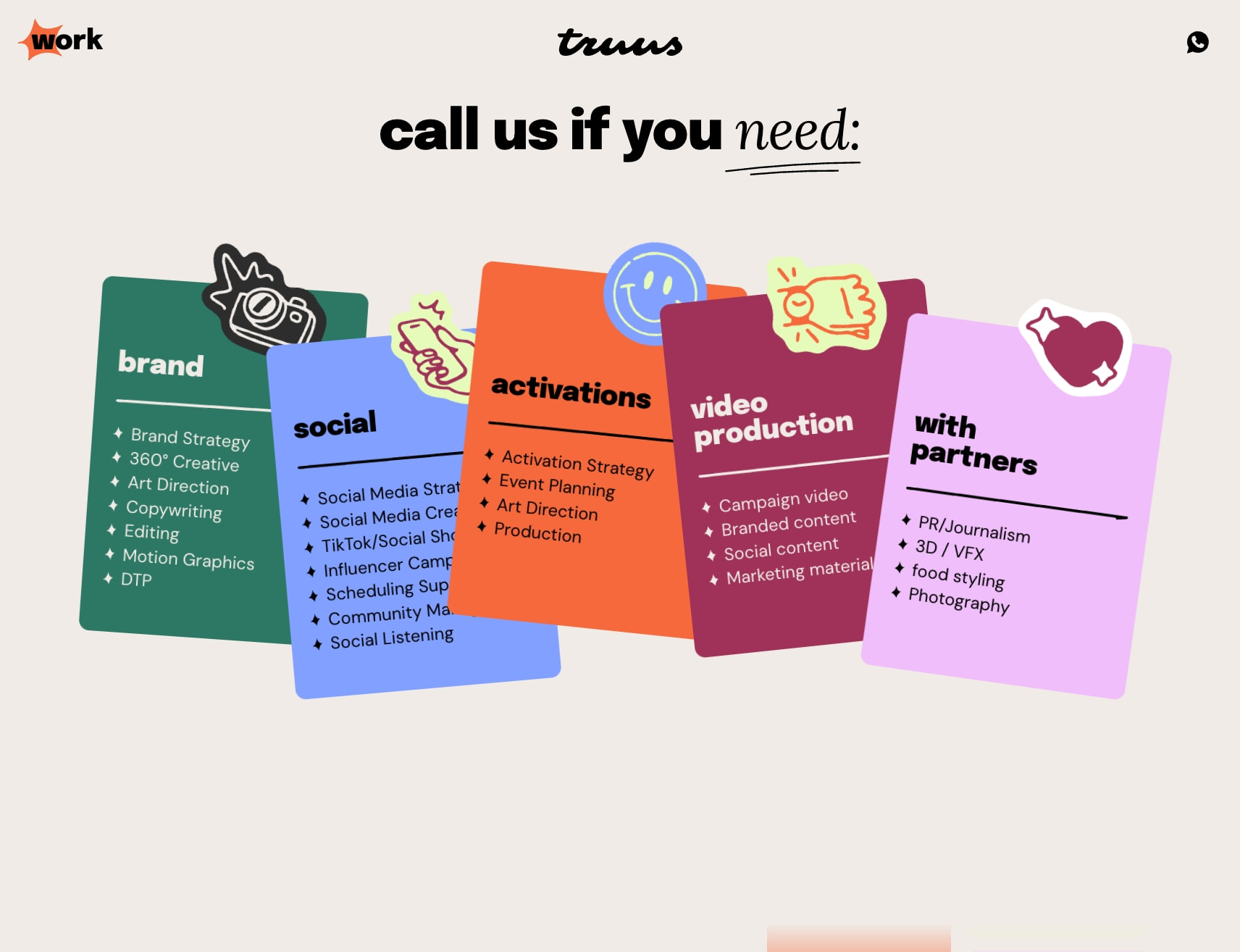 Truus - We make advertising for the new mainstream captured website design