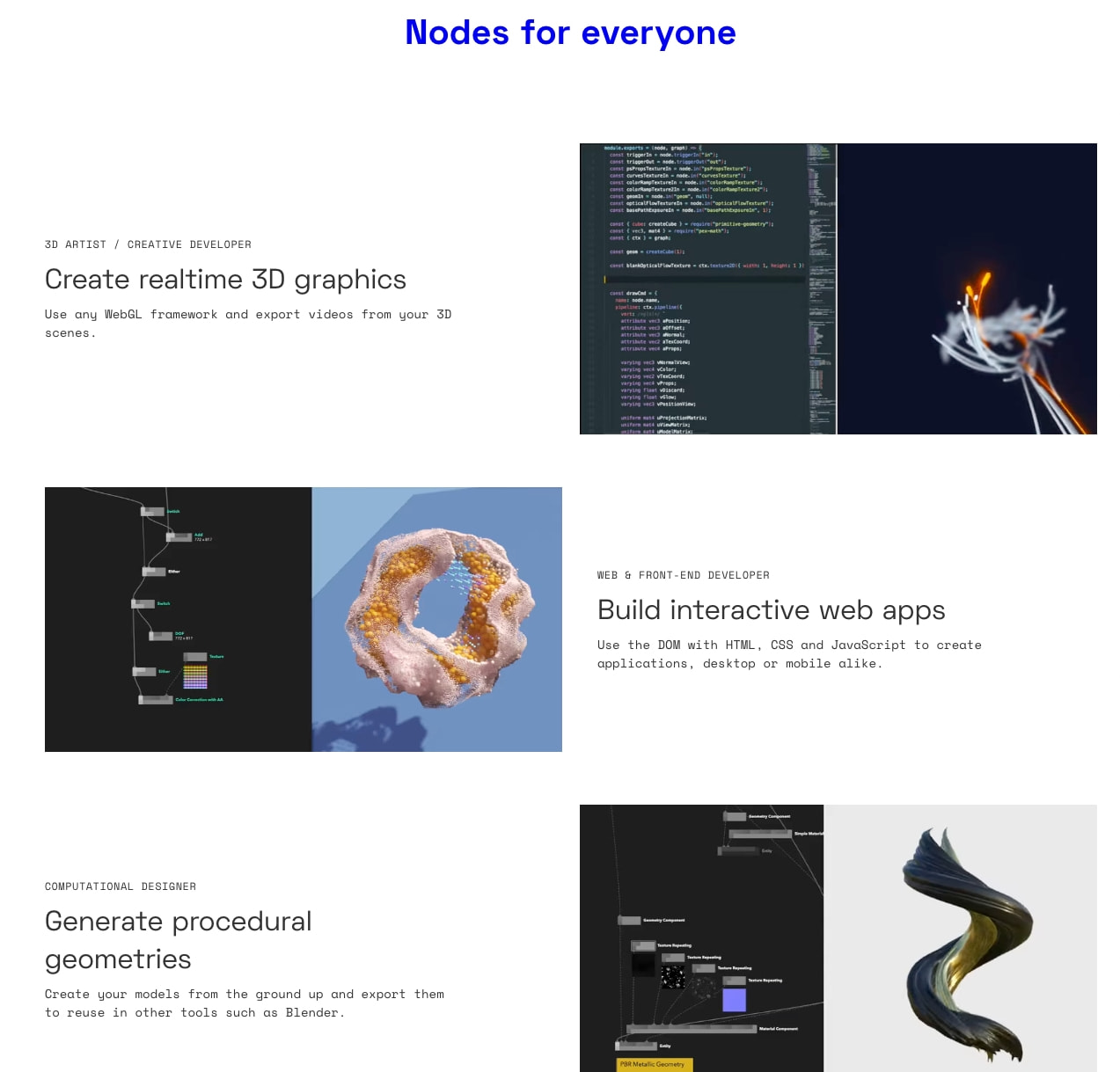 Home · Nodes – a new way to create with code | https://nodes.io captured website design