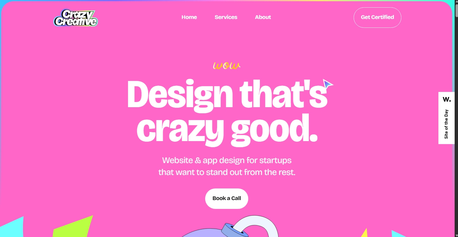 Design That's Crazy Good – Crazy Creative by Nick Jacoy captured website design