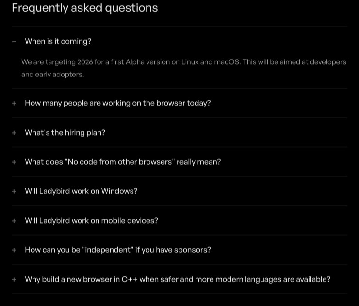 Ladybird captured website design