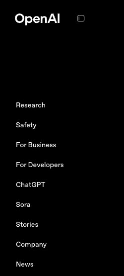 OpenAI captured website design